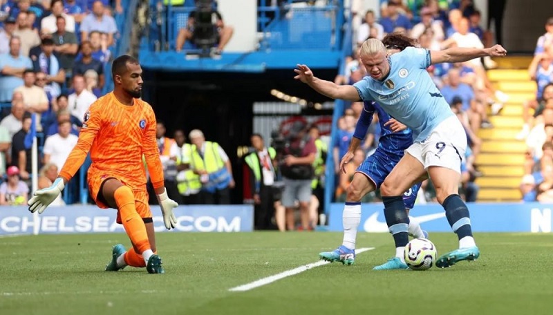 Erling Haaland mở tỉ số cho Manchester City