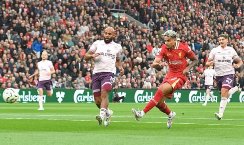 Luis Diaz mang về bàn thắng, mở tỷ số cho Liverpool