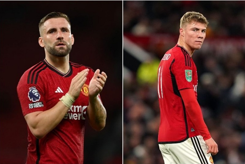 2 trụ cột chính của MU: Luke Shaw và Rasmus Hojlund