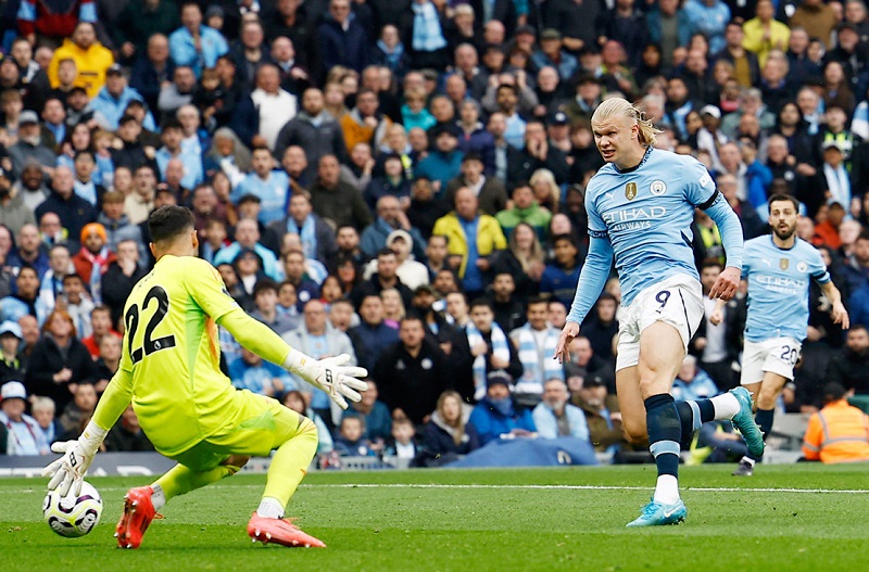 Haaland sớm ghi bàn mở tỷ số cho Man City