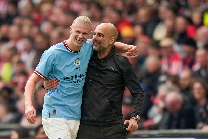 HLV Pep Guardiola luôn ủng hộ Erling Haaland