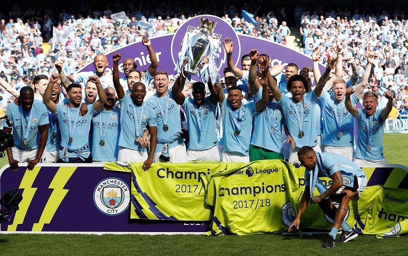 Manchester City đạt số điểm tuyệt đối tại Premier League 2017/18